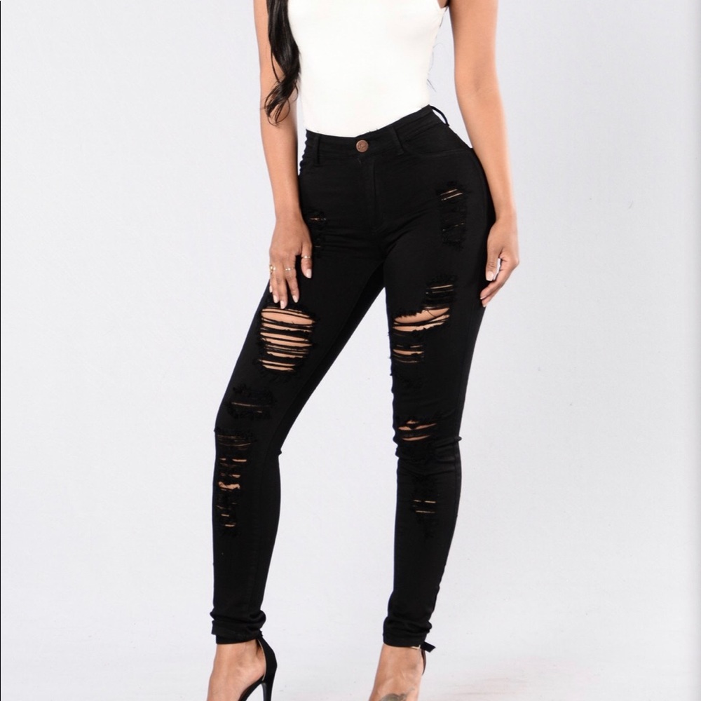 Fashion Nova Bad to the Bone Boyfriend Jeans